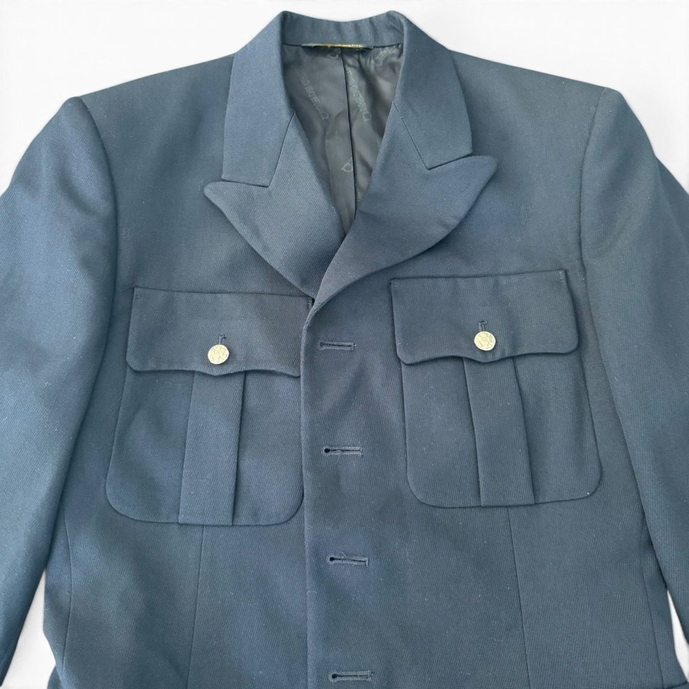 Marlow White Officer ASU Coat Men 38L Blue Army Uniform Dress Jacket Gold Button - Picture 7 of 15